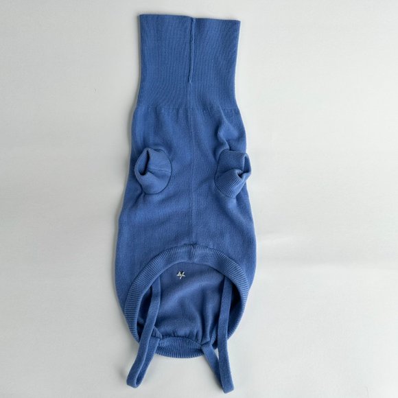 Dickens Closet Periwinkle Blue Embroidered Turtleneck Dog Sweater Medium - Picture 6 of 6
